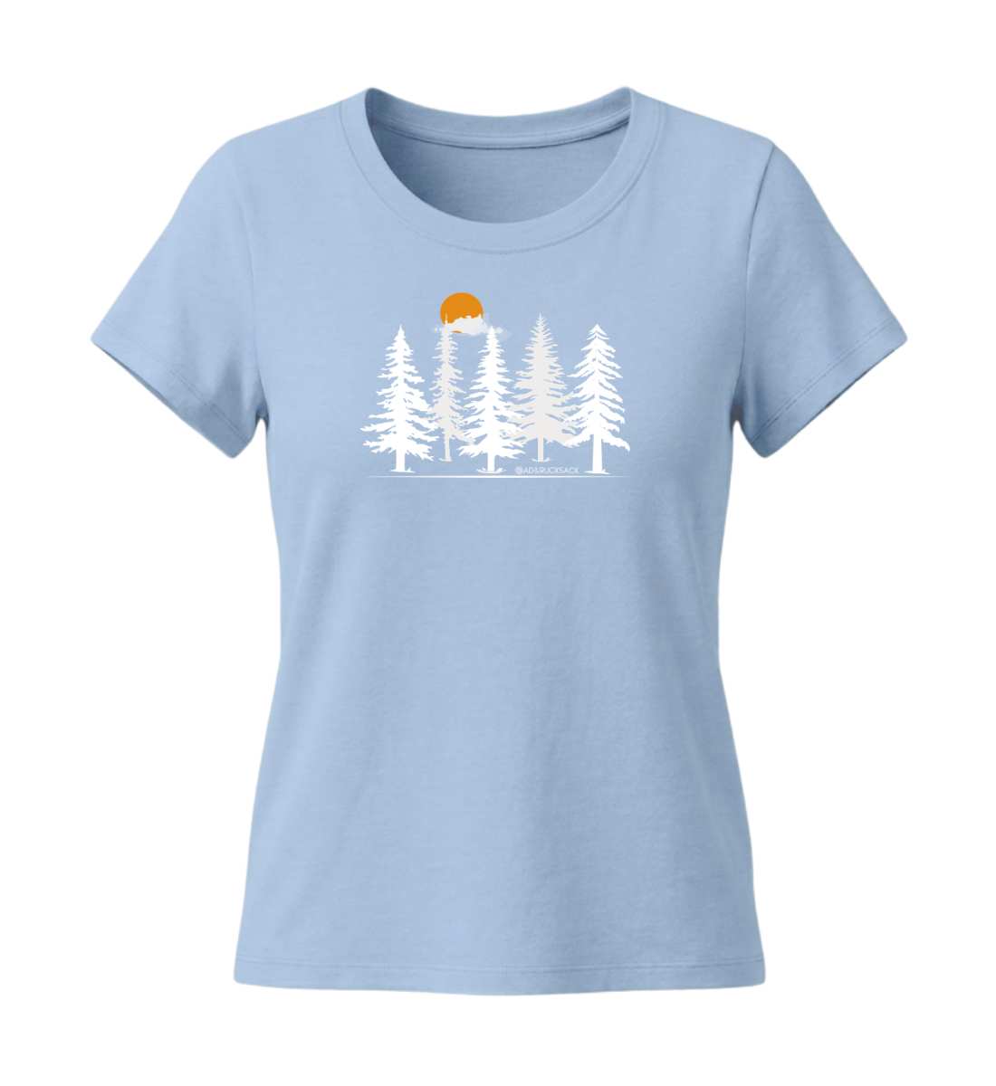 Wald Forest | Damen Premium Organic T-Shirt (Fitted) in Blue Soul von Rad&Rucksack