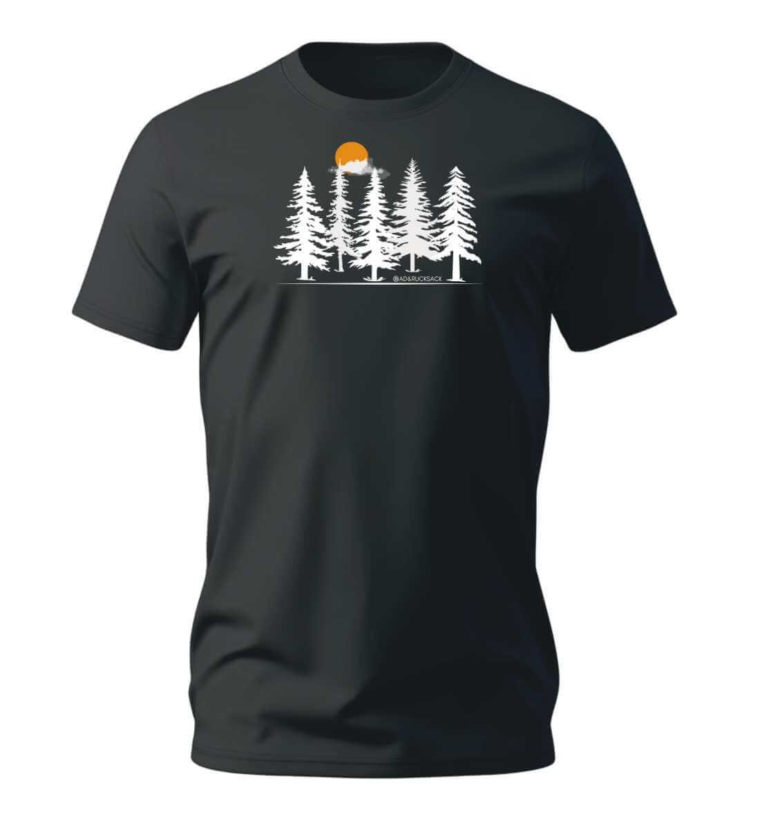 Wald Forest | Herren Premium Organic T-Shirt in Schwarz von Rad&Rucksack
