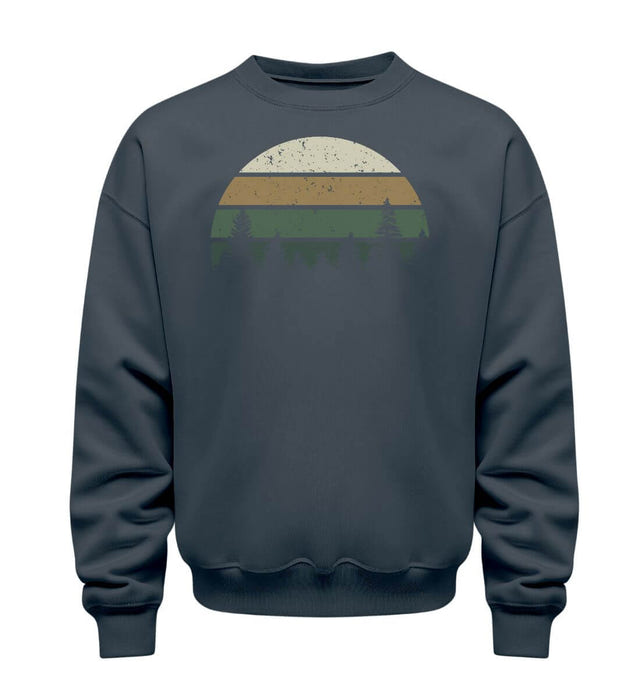 Bio Sweatshirt 350g Wald in Blaugrau (India Ink Grey) – Produktbild (350 g/m² Bio-Baumwolle) von Rad&Rucksack