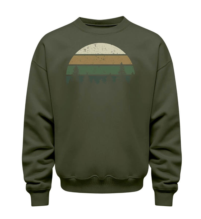 Wald | Unisex Organic Pullover in Khaki von Rad&Rucksack