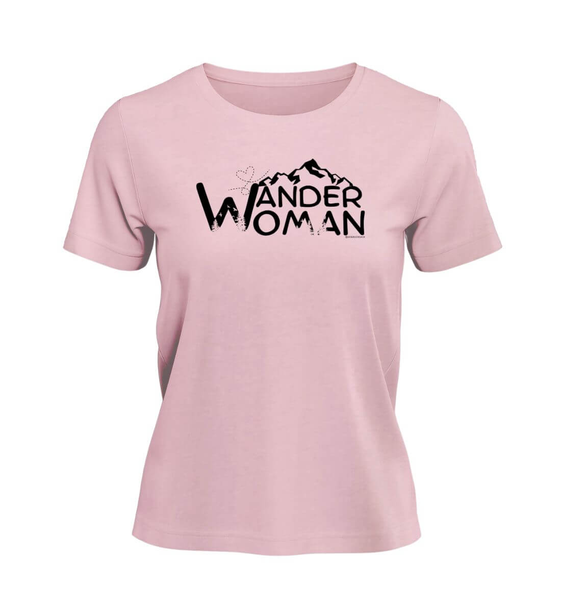 Wander Woman | Damen Premium Organic T-Shirt in Cotton Pink von Rad&Rucksack