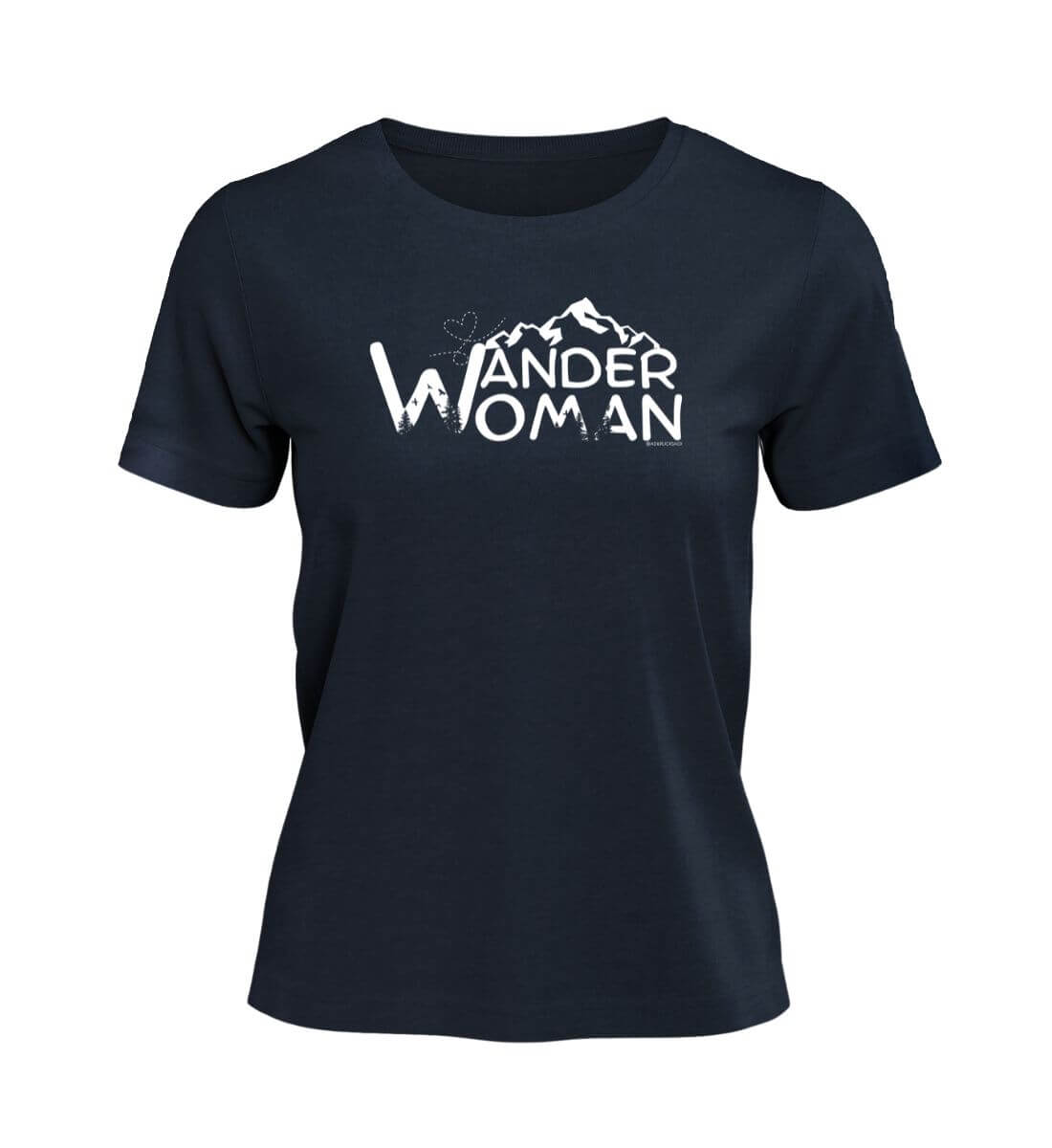 Wander Woman | Damen Premium Organic T-Shirt in French Navy von Rad&Rucksack