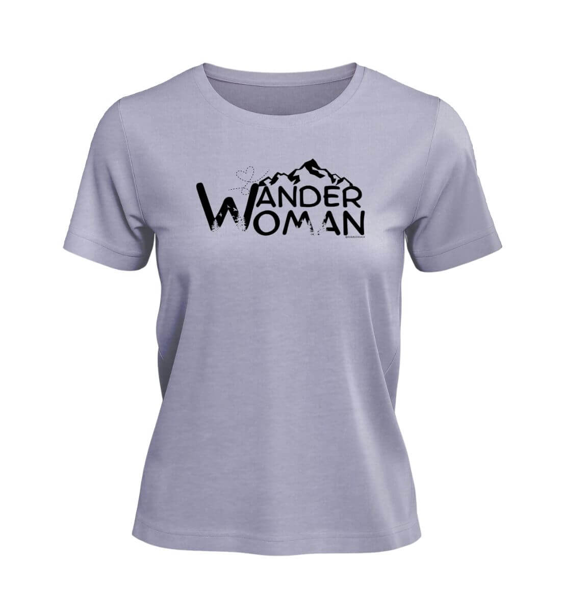 Wander Woman | Damen Premium Organic T-Shirt in Lavender von Rad&Rucksack