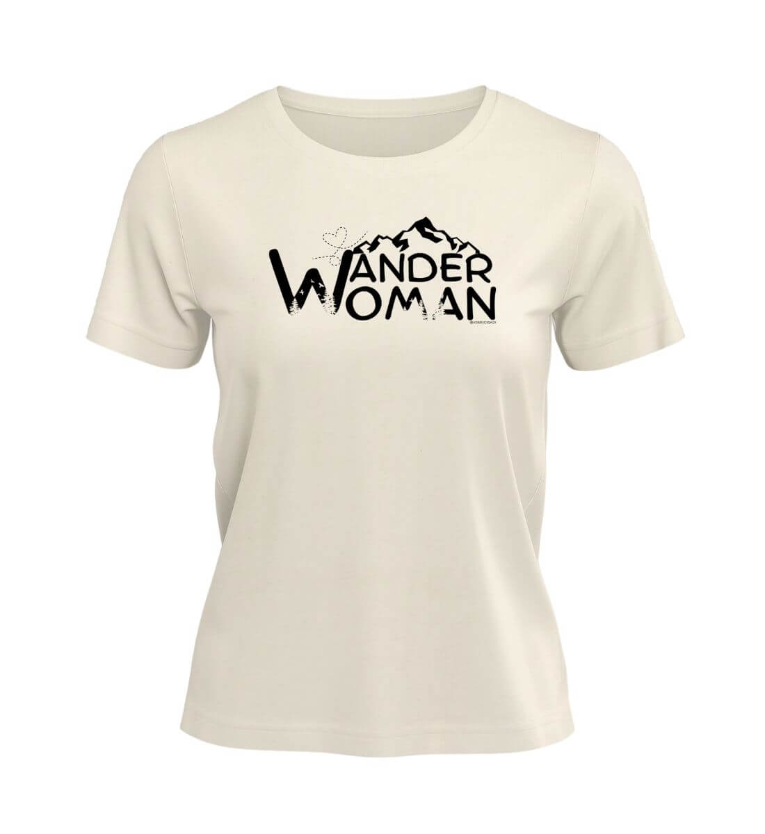 Wander Woman | Damen Premium Organic T-Shirt in Natural Raw von Rad&Rucksack