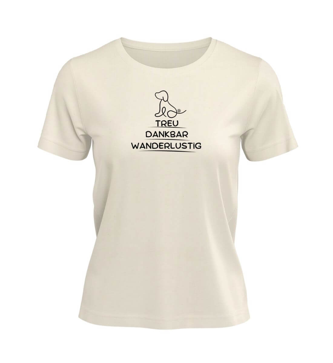 Wandern mit Hund | Damen Premium Organic T-Shirt in Natural Raw von Rad&Rucksack
