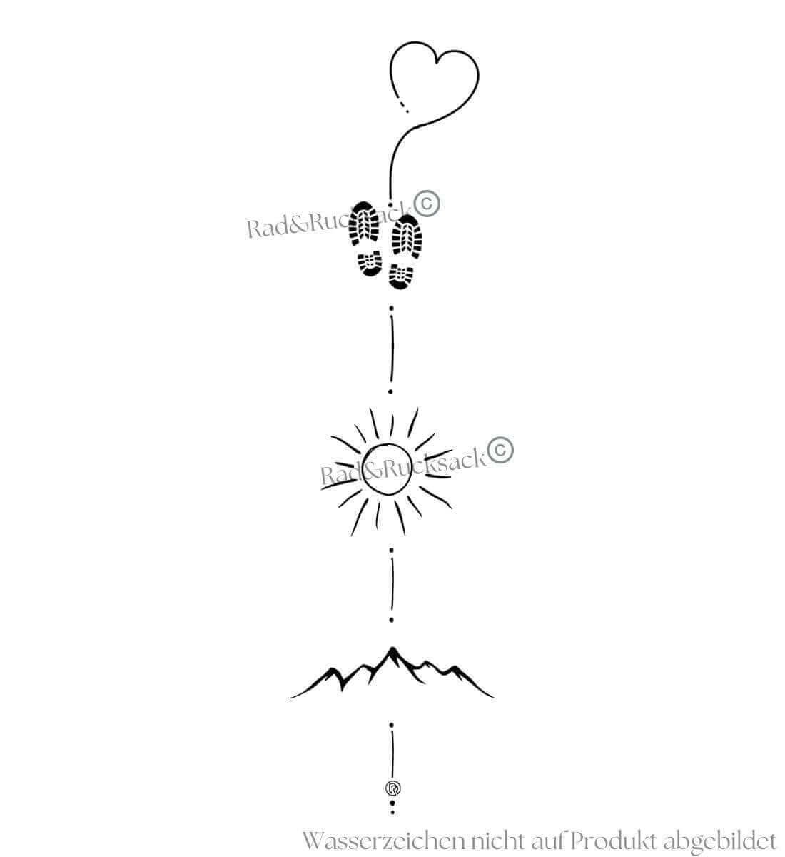 Wandern Sonne Berg | Unisex Organic Pullover von Rad&Rucksack - Detailansicht