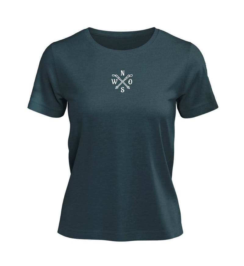 Wanderstöcke | Damen Premium Organic T-Shirt (Stick) in Stargazer von Rad&Rucksack