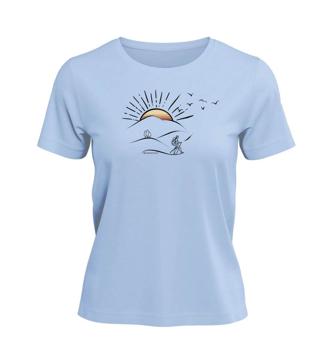 Wanderungen | Damen Premium Organic T-Shirt in Blue Soul von Rad&Rucksack