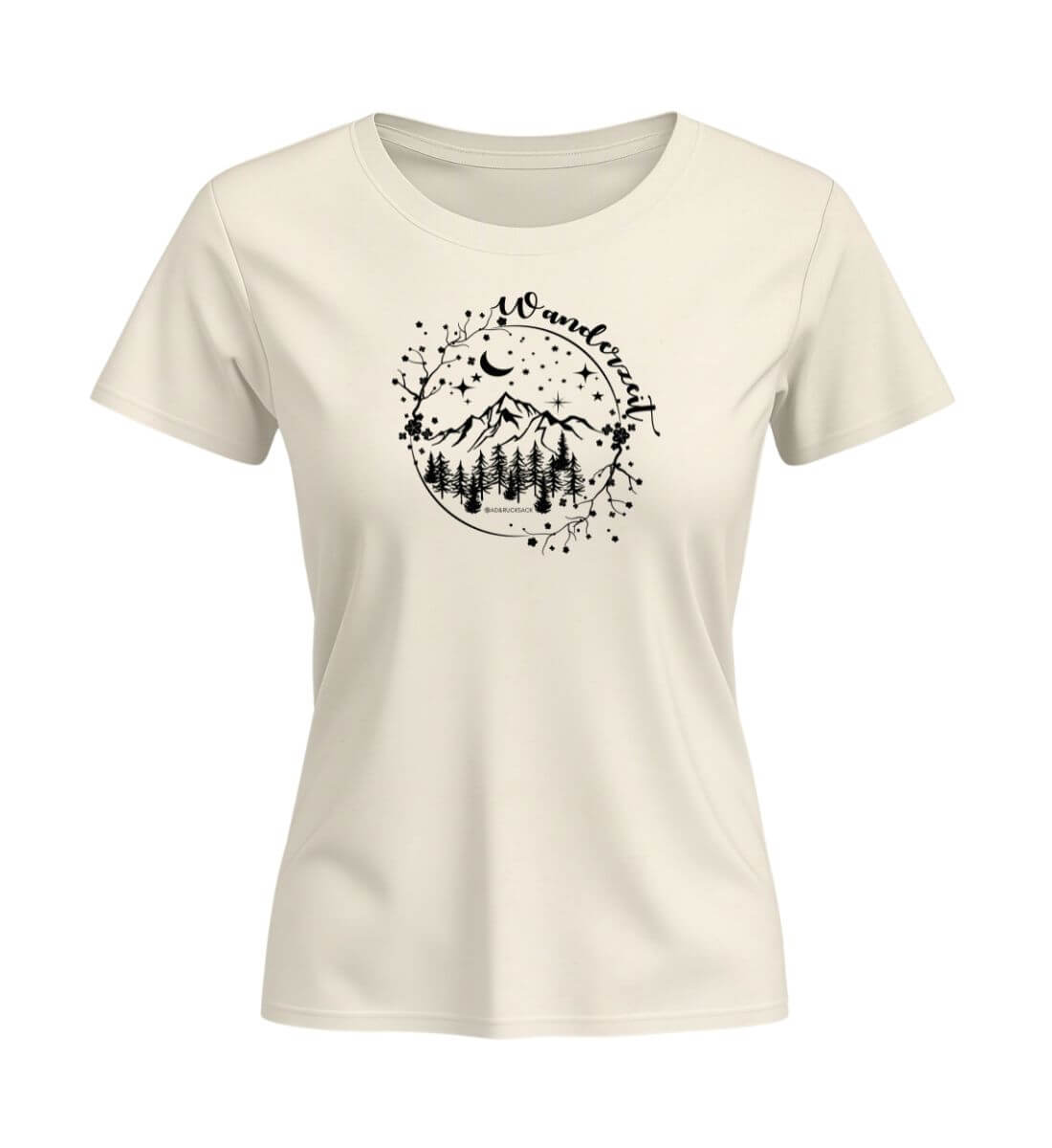 Wanderzeit | Damen Premium Organic T-Shirt (Fitted) in Natural Raw von Rad&Rucksack