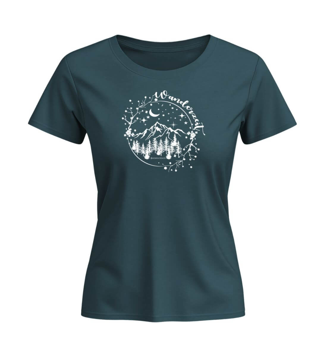 Wanderzeit | Damen Premium Organic T-Shirt (Fitted) in Stargazer von Rad&Rucksack