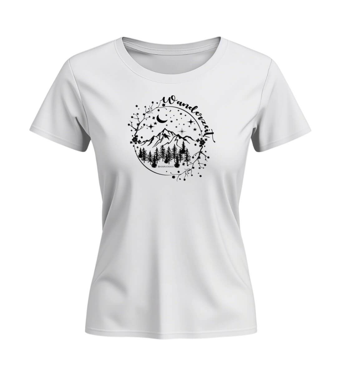 Wanderzeit | Damen Premium Organic T-Shirt (Fitted) in White von Rad&Rucksack