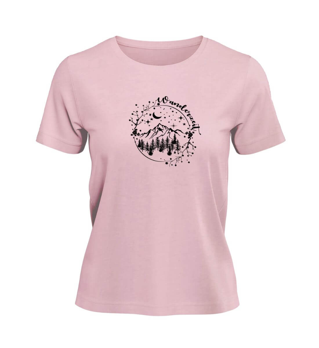 Wanderzeit | Damen Premium Organic T-Shirt in Cotton Pink von Rad&Rucksack