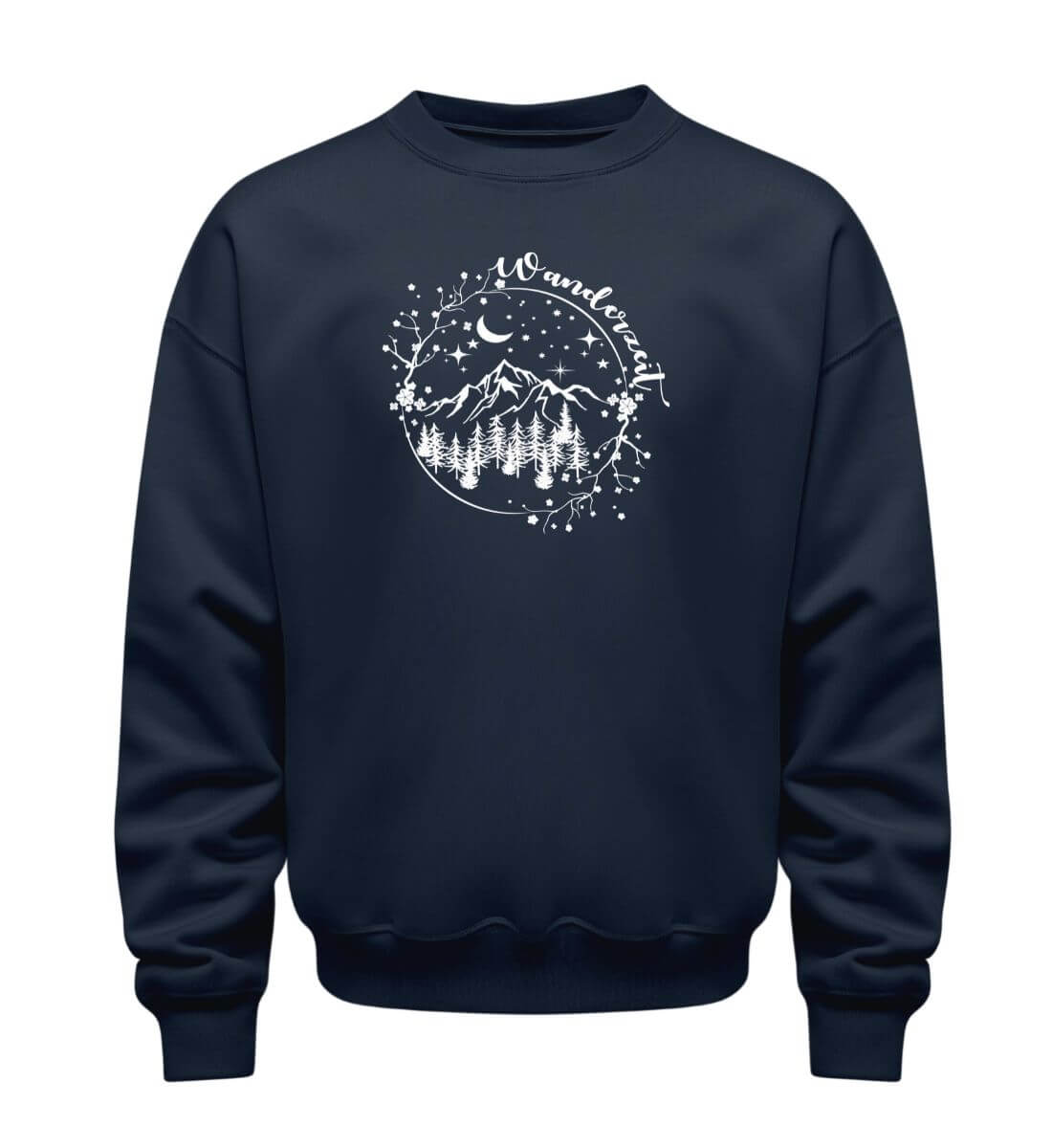 Wanderzeit | Unisex Organic Pullover in French Navy von Rad&Rucksack