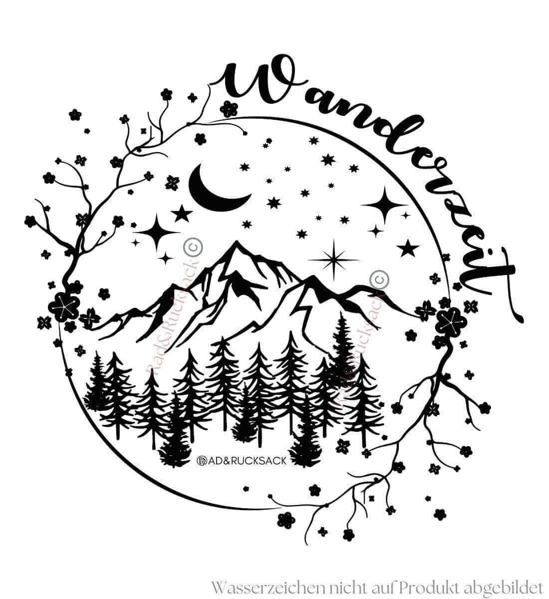 Wanderzeit | Unisex Organic Pullover von Rad&Rucksack - Detailansicht