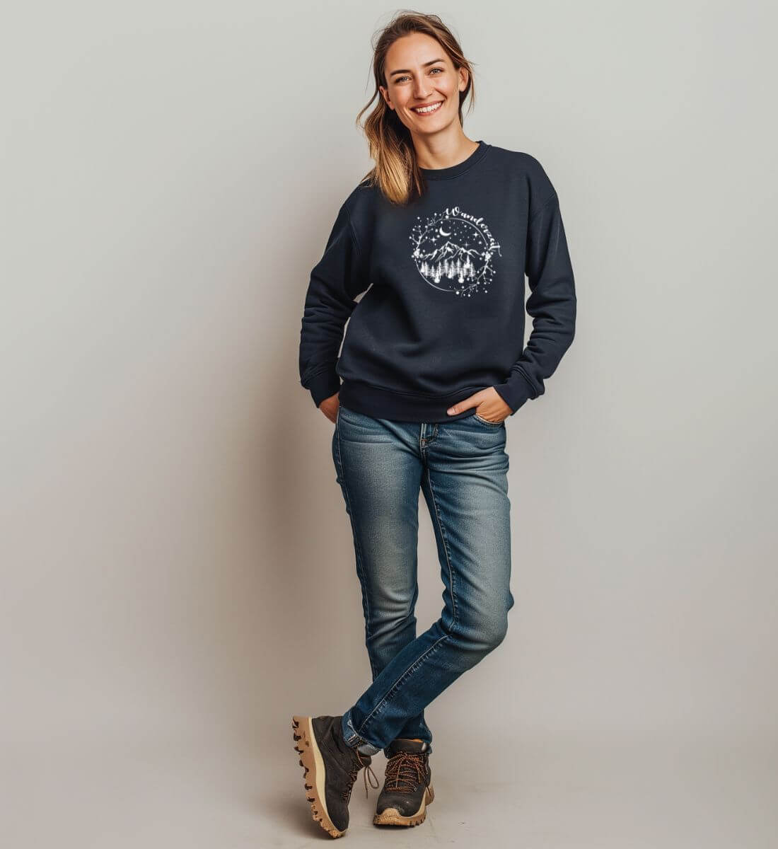 Wanderzeit | Unisex Organic Pullover von Rad&Rucksack - weitere Modelansicht 2