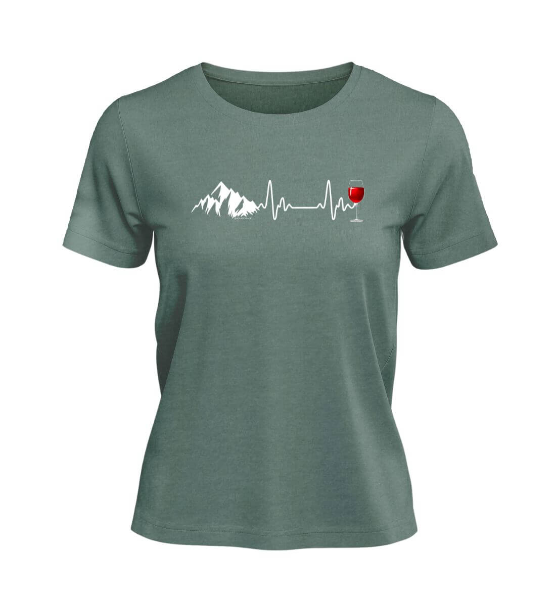 Wein Berg Herzschlag | Damen Premium Organic T-Shirt in Green Bay von Rad&Rucksack