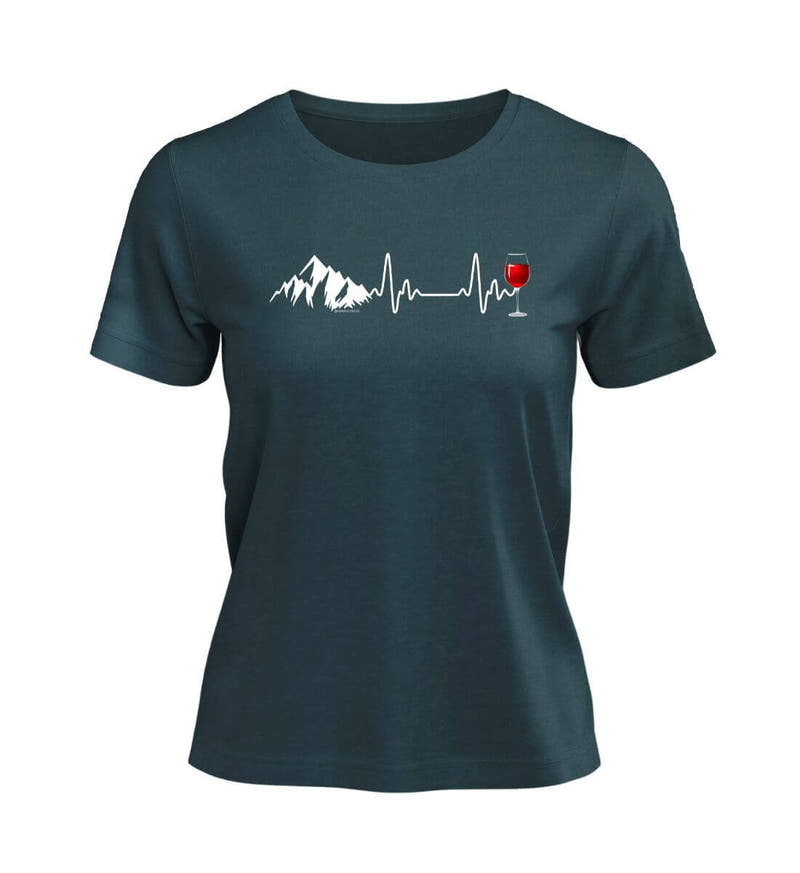Wein Berg Herzschlag | Damen Premium Organic T-Shirt von Rad&Rucksack