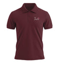 Wein Berg Herzschlag Stick | Unisex Premium Organic Poloshirt