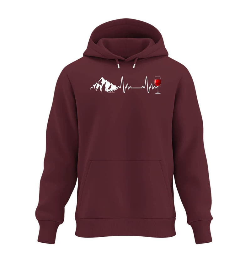 Wein Berg Herzschlag | Unisex Organic Hoodie von Rad&Rucksack