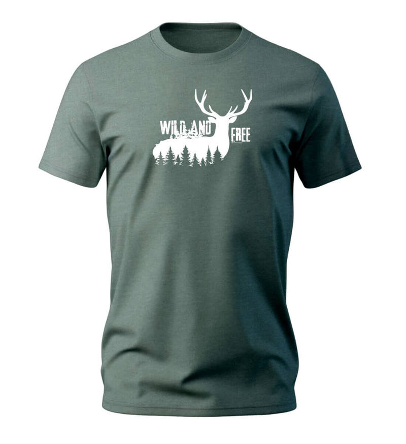 Wild and Free | Herren Premium Organic T-Shirt in Green Bay von Rad&Rucksack
