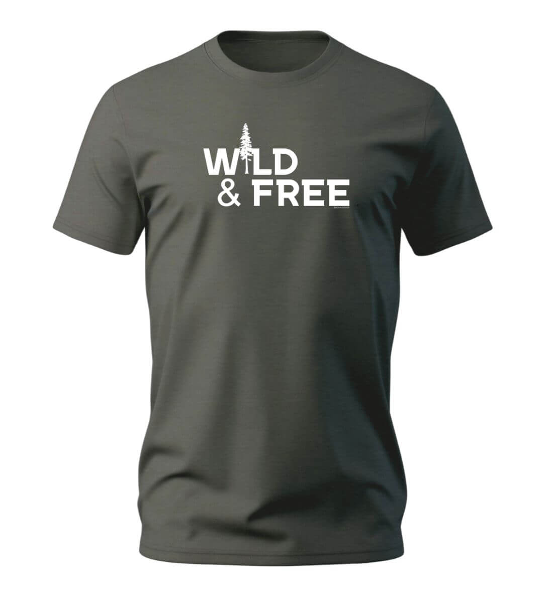 Wild & Free | Herren Premium Organic T-Shirt in Khaki von Rad&Rucksack