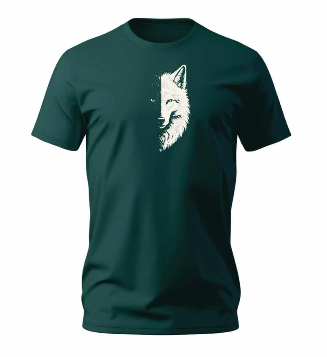Wolf | Herren Premium Organic T-Shirt in Glazed Green von Rad&Rucksack