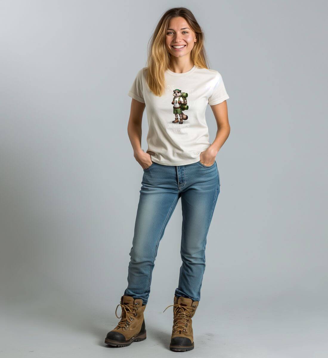 Die tut nix - Murmeltier | Damen Premium Organic T-Shirt | Farbe: Schwarz | Rad&Rucksack
