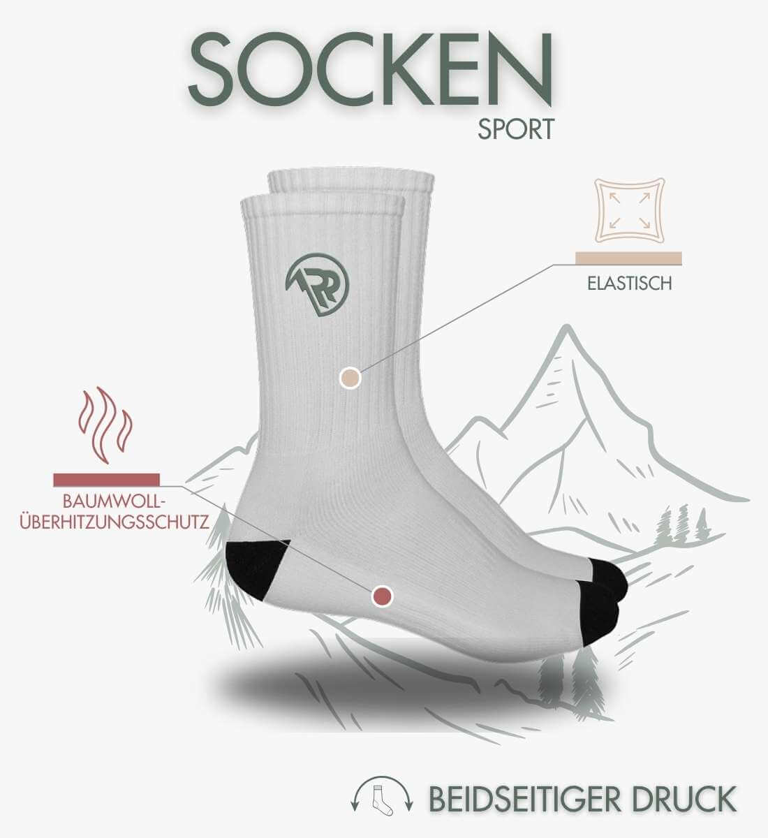 Berg Sonne Wandern | Sport Socken