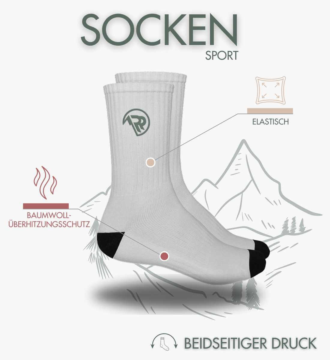 Wein Berg Herzschlag | Sport Socken