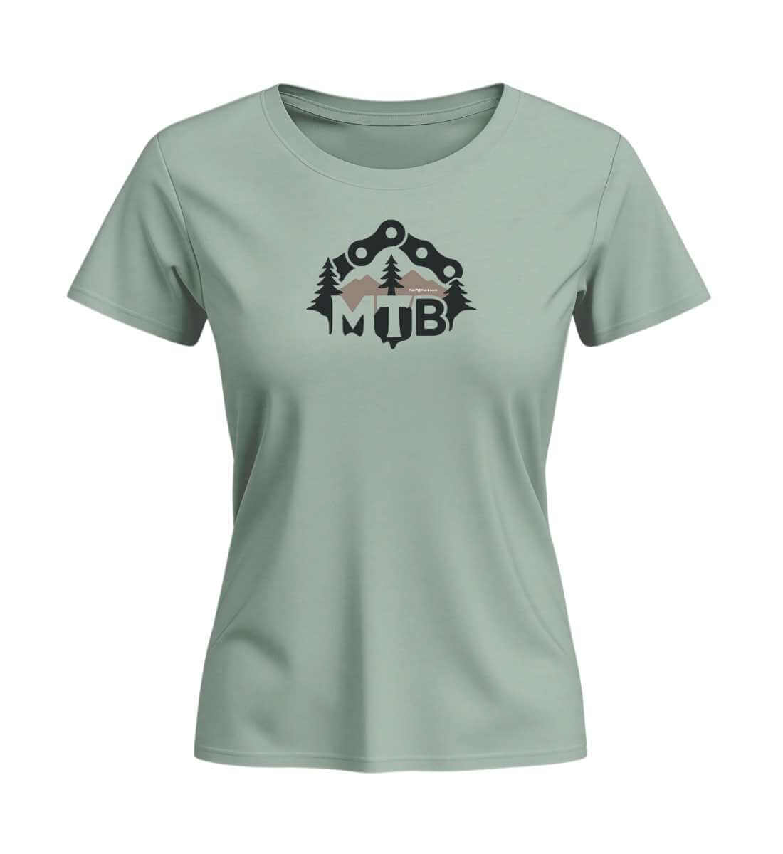 MTB | Damen Premium Organic T-Shirt (Fitted) | Farbe: Aloe | Rad&Rucksack