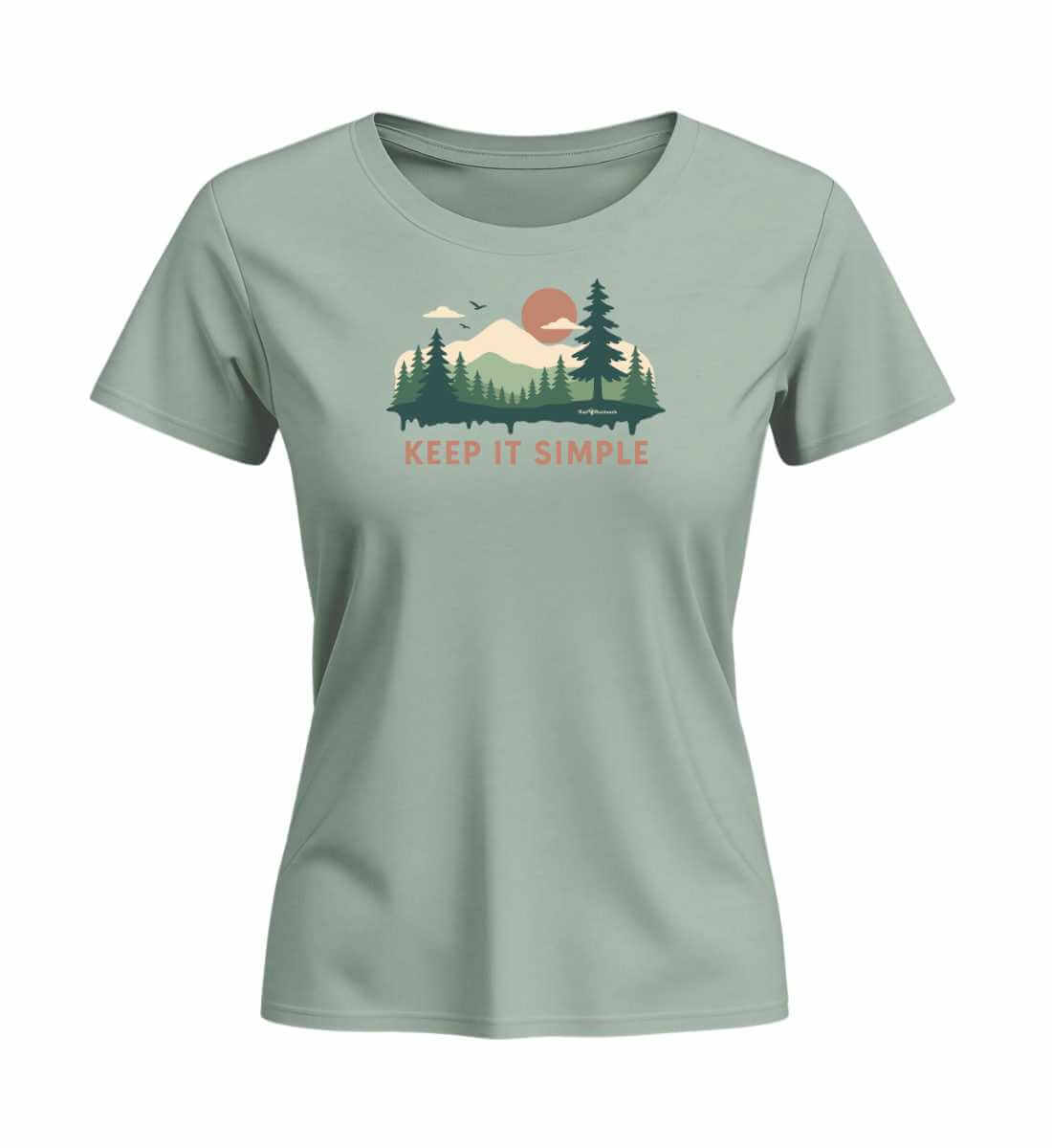 Keep it Simple | Damen Premium Organic T-Shirt (Fitted) | Farbe: Aloe | Rad&Rucksack