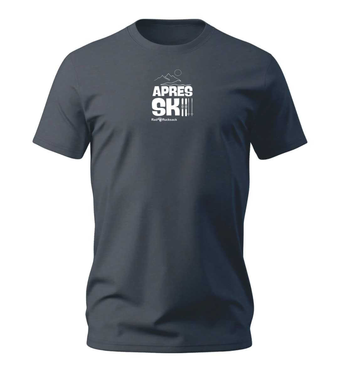Apres Ski | Herren Premium Organic T-Shirt | Farbe: India Ink Grey | Rad&Rucksack