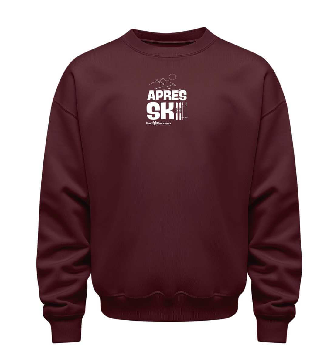 Apres Ski | Unisex Organic Pullover | Farbe: Burgundy | Rad&Rucksack
