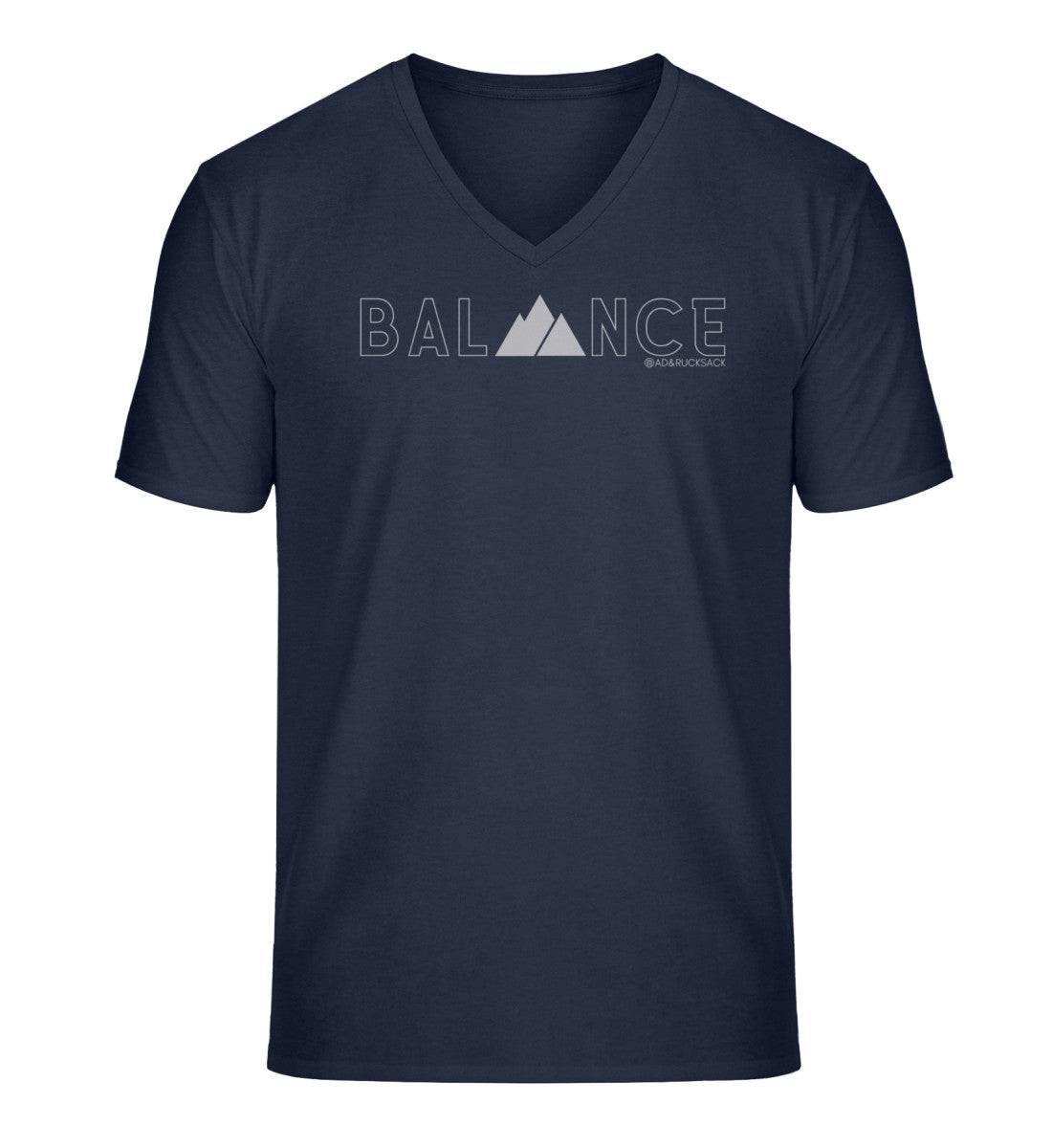 Balance | Herren V-Neck Premium Organic T-Shirt | Farbe: French Navy | Rad&Rucksack
