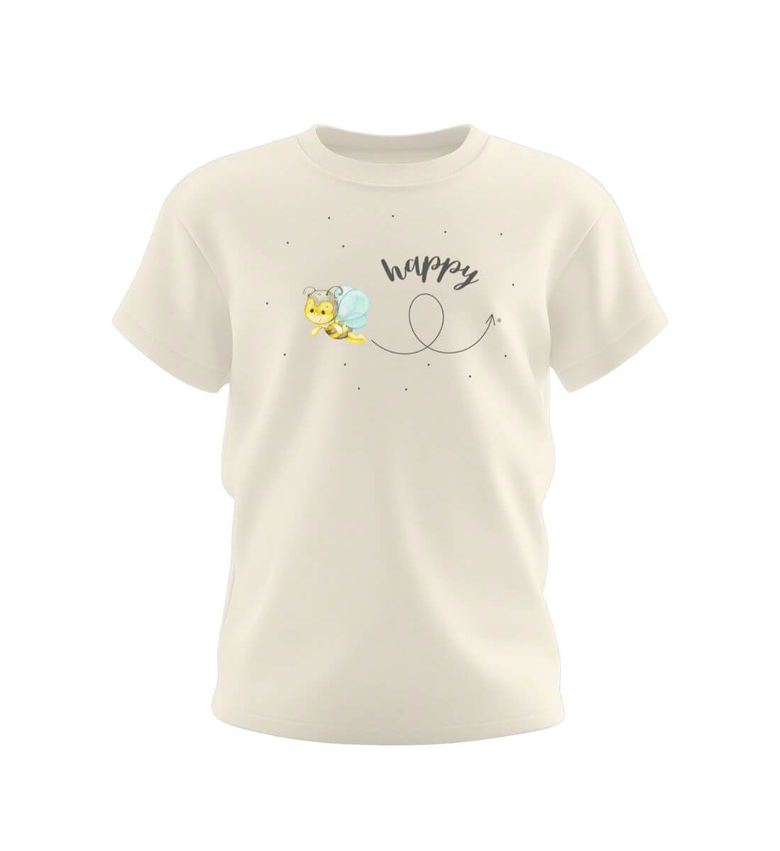 Bee Happy Kids | Kinder Premium Organic T-Shirt | Farbe: Natural Raw | Rad&Rucksack
