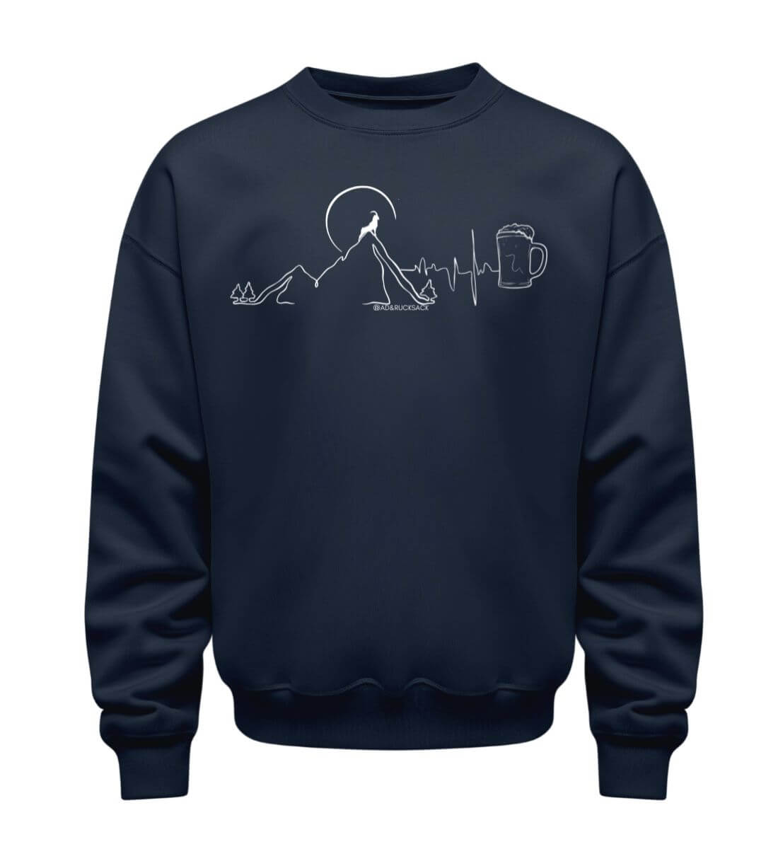 Berg Bock Bier | Unisex Organic Pullover | Farbe: French Navy | Rad&Rucksack