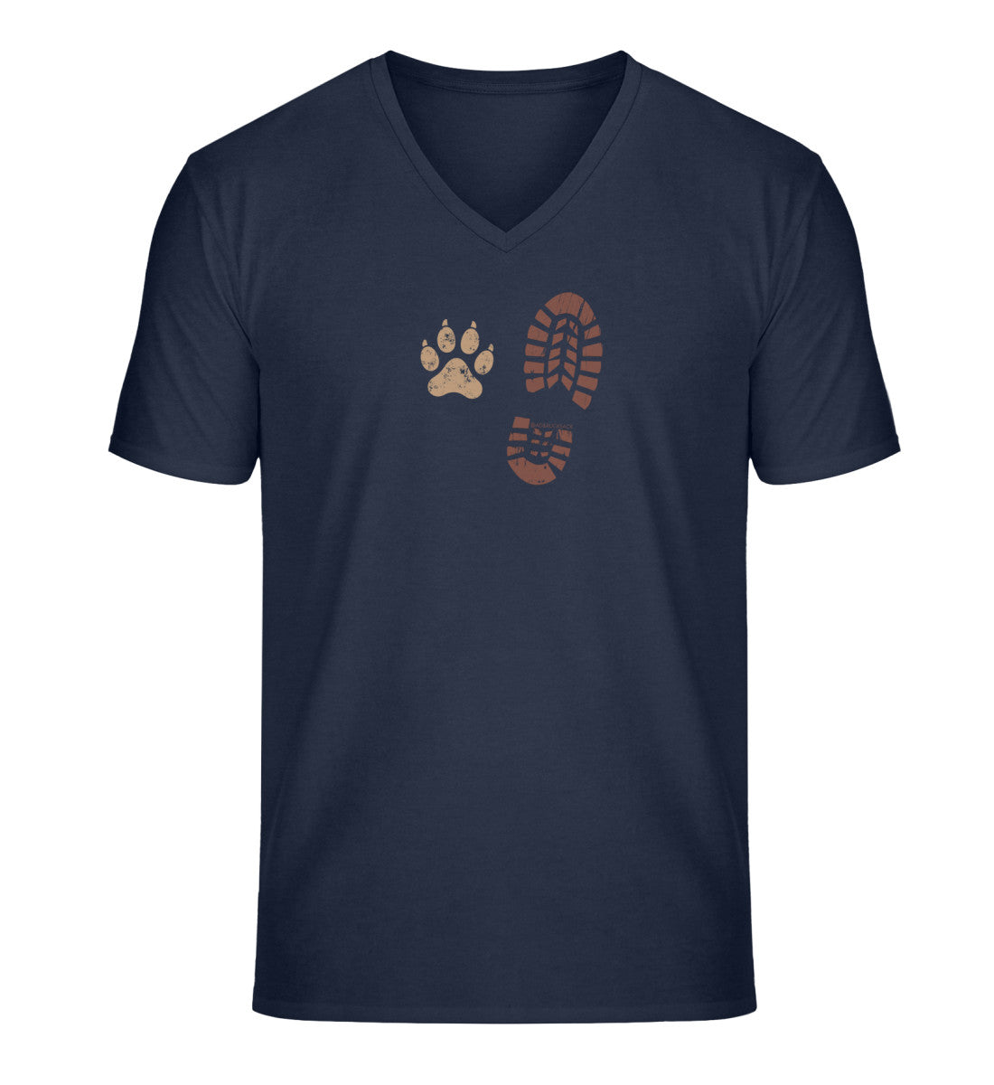 Berg Buddies | Herren V-Neck Premium Organic T-Shirt | Farbe: French Navy | Rad&Rucksack