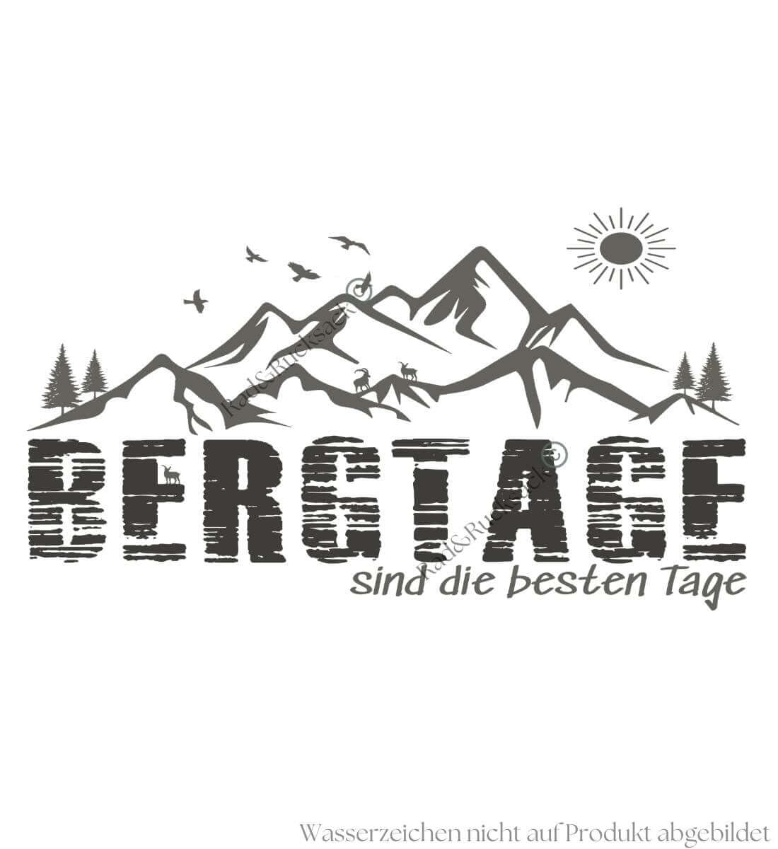 Berg-Tage | Herren V-Neck Premium Organic T-Shirt | Farbe: Schwarz | Rad&Rucksack