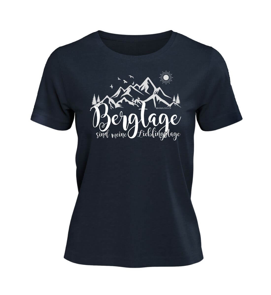 Berg-Tage | Damen Premium Organic T-Shirt | Farbe: French Navy | Rad&Rucksack