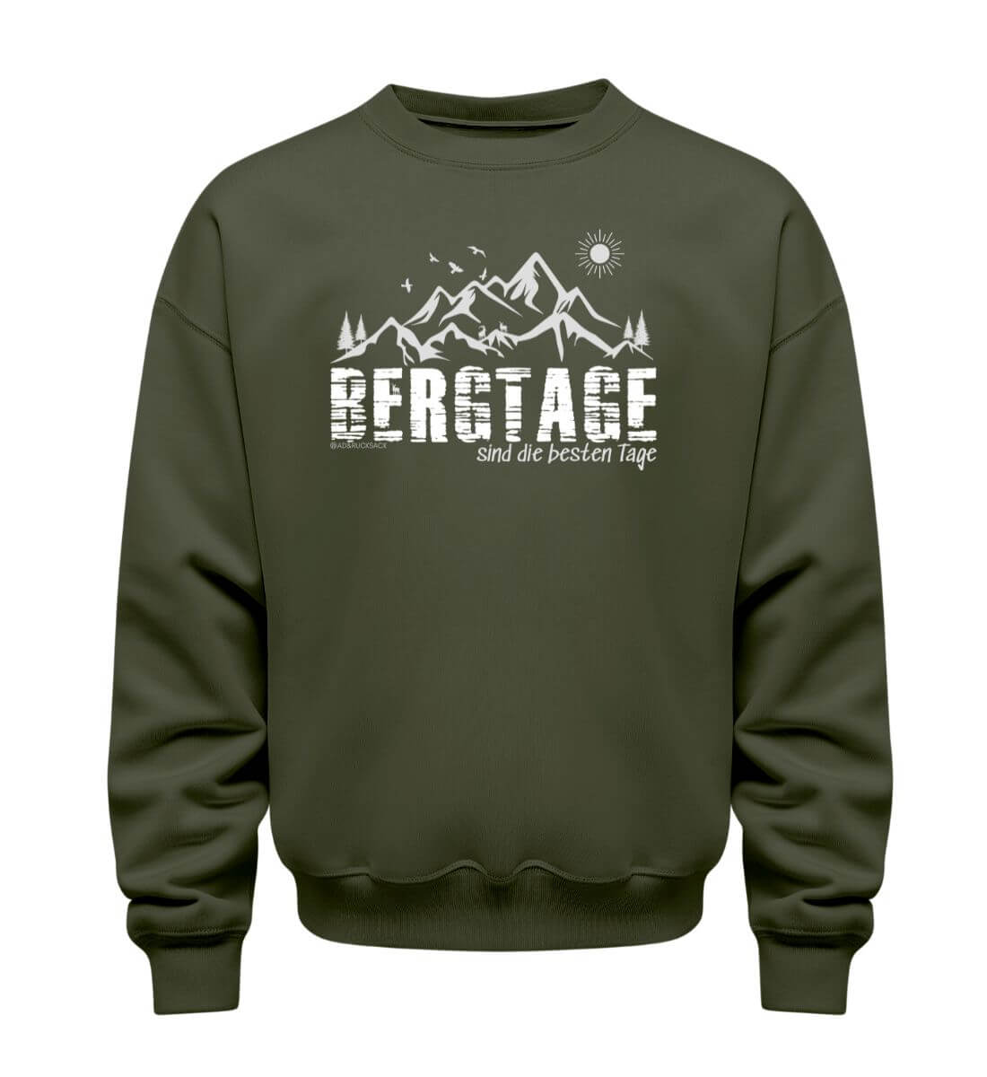Berg-Tage | Unisex Organic Pullover | Farbe: Khaki | Rad&Rucksack