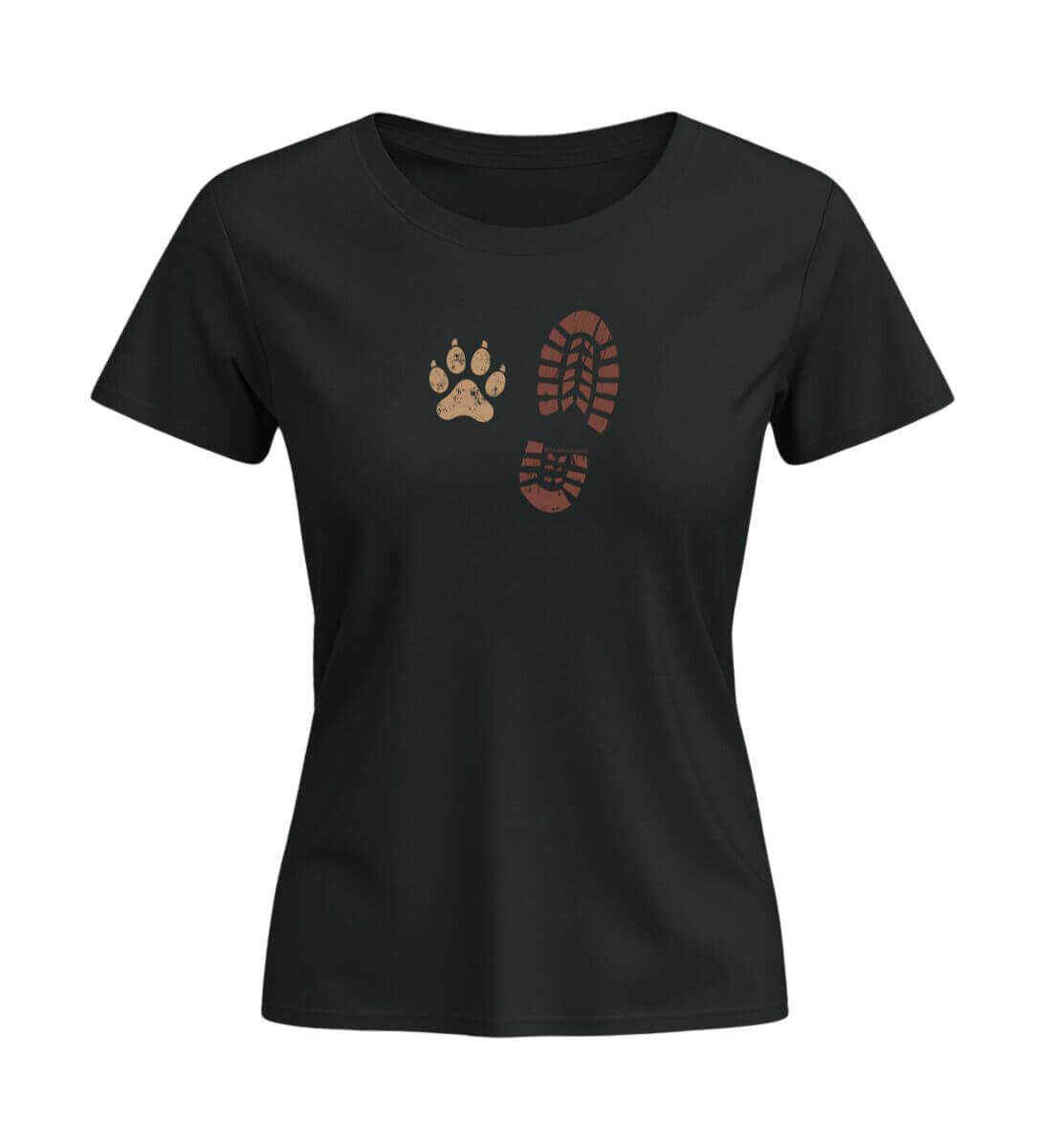 Berg Buddies | Damen Premium Organic T-Shirt (Fitted) | Farbe: Schwarz | Rad&Rucksack