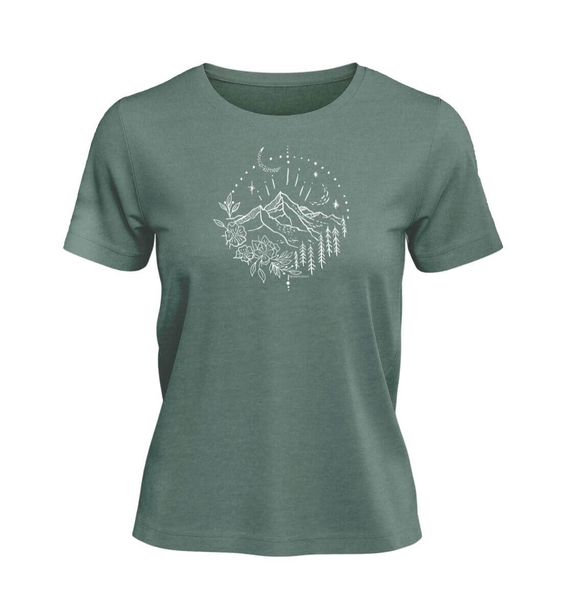 Berg Natur | Damen Premium Organic T-Shirt | Farbe: Green Bay | Rad&Rucksack