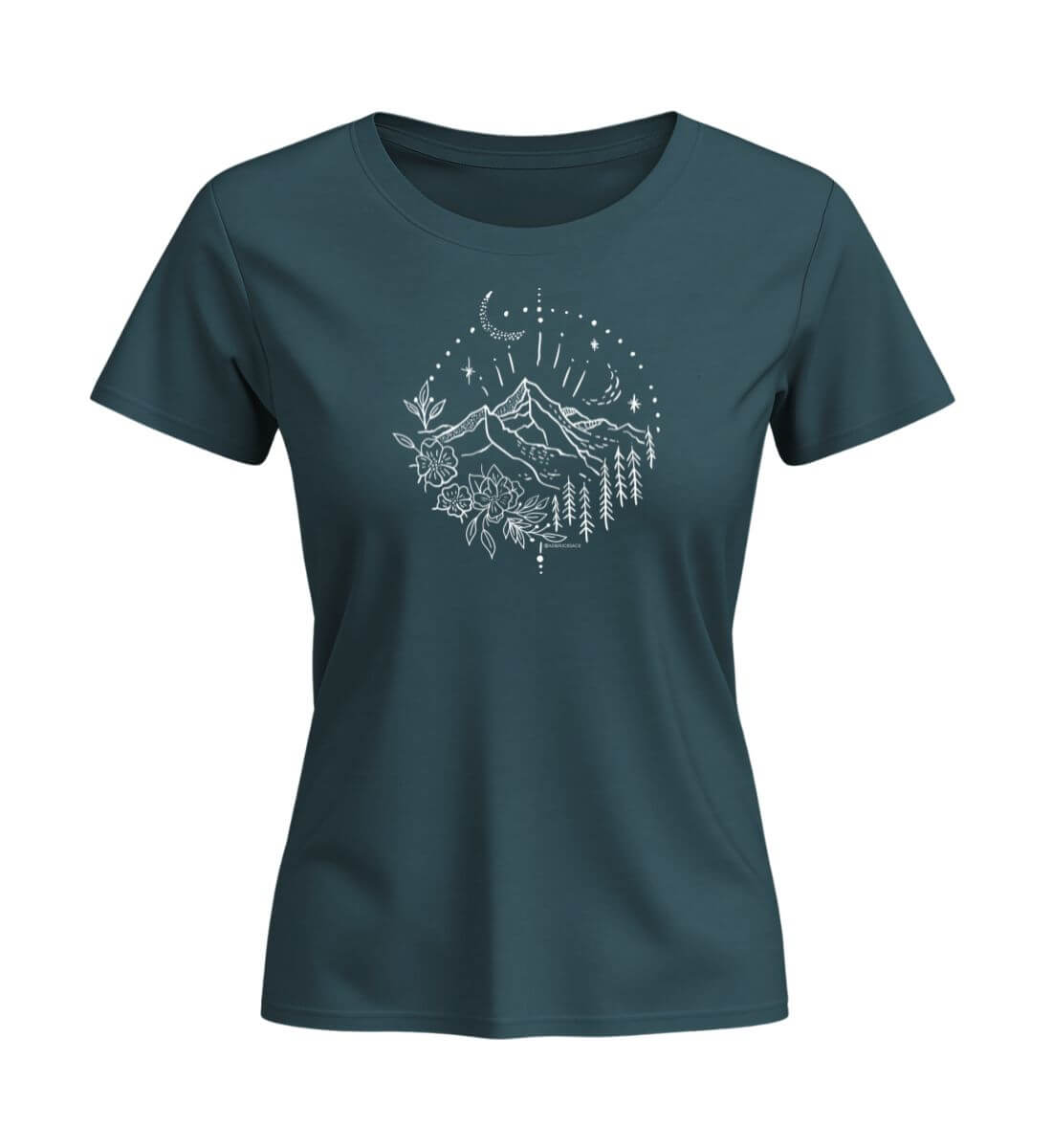 Berg Natur | Damen Premium Organic T-Shirt (Fitted) | Farbe: Stargazer | Rad&Rucksack