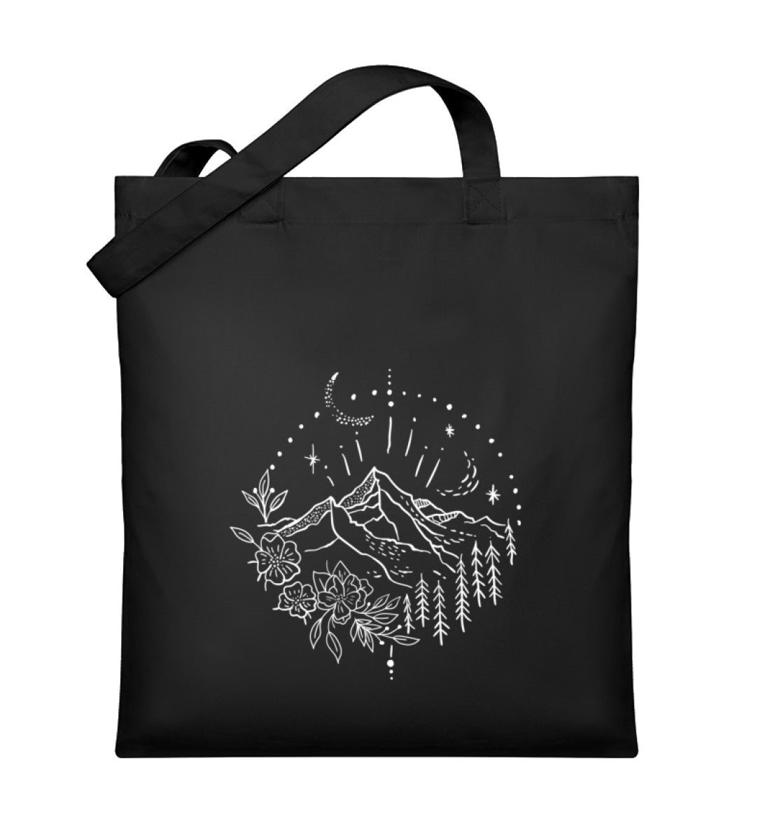 Berg Natur | Organic Jutebeutel | Farbe: Schwarz | Rad&Rucksack