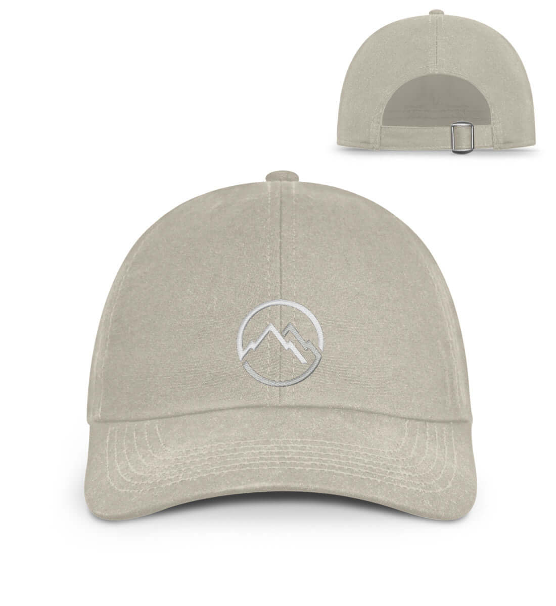 Berge | Organic Herren Cap mit Stick | Farbe: Sand | Rad&Rucksack