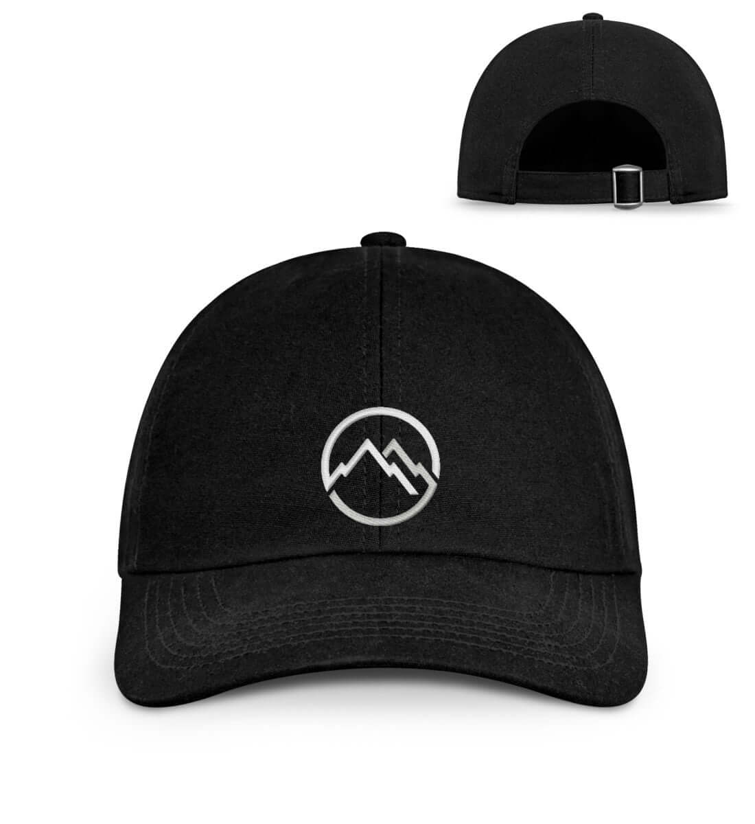 Berge | Organic Herren Cap mit Stick | Farbe: Schwarz | Rad&Rucksack