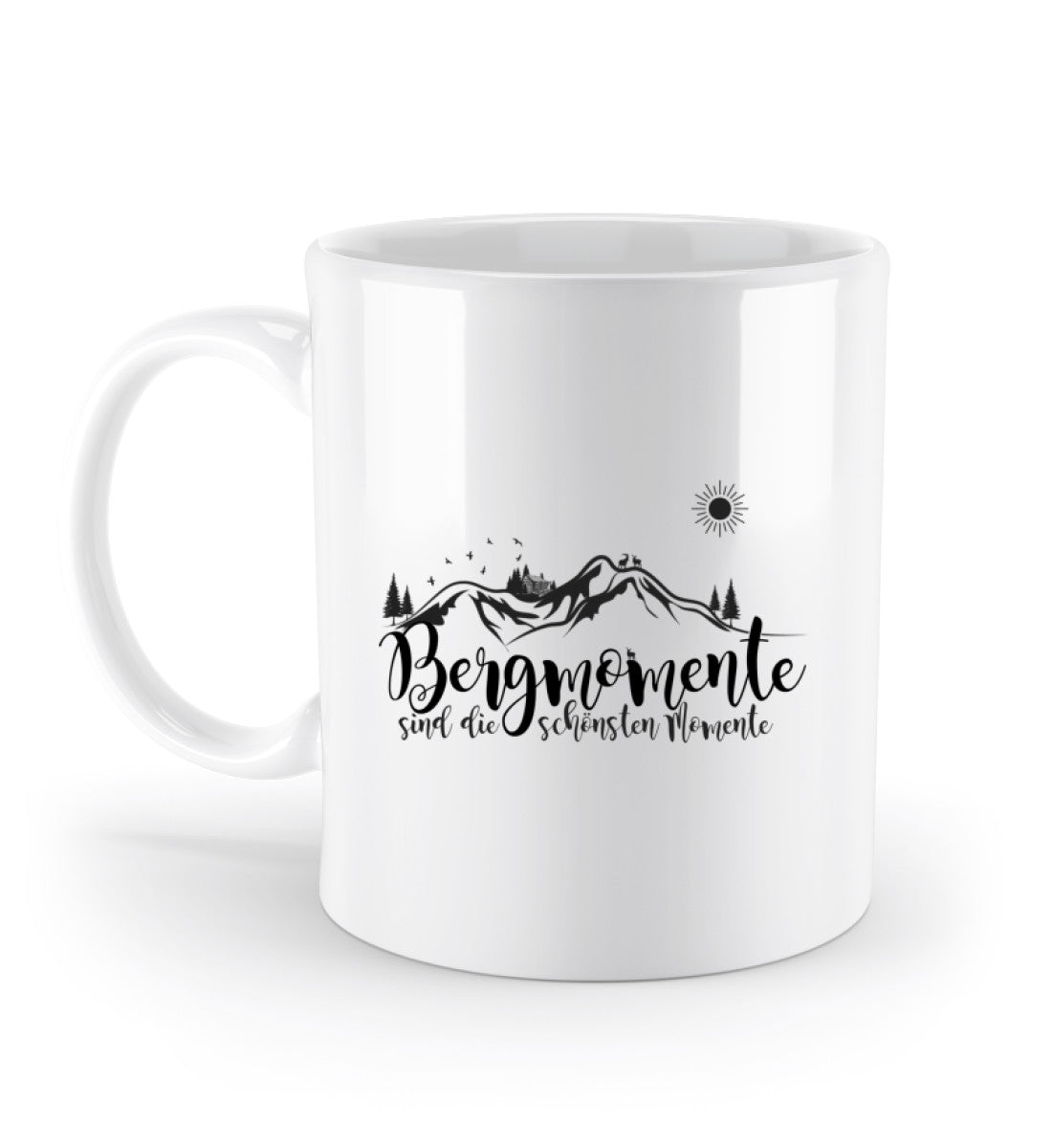 Bergmomente | Kaffeetasse | Farbe: Weiß | Größe: 330ml | Rad&Rucksack