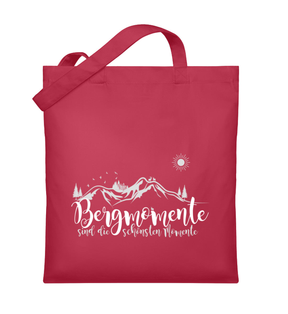 Bergmomente | Organic Jutebeutel | Farbe: Classic Red | Rad&Rucksack