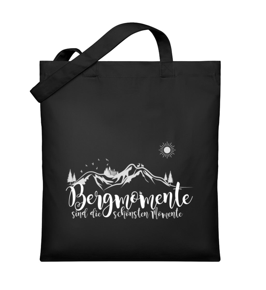 Bergmomente | Organic Jutebeutel | Farbe: Schwarz | Rad&Rucksack