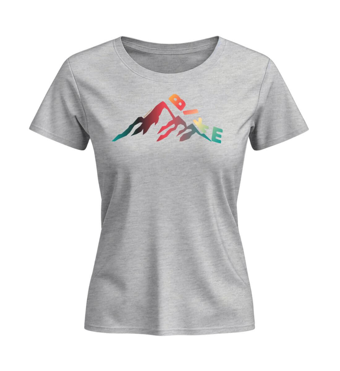Bike | Damen Premium Organic T-Shirt (Fitted) | Farbe: Heather Grey | Rad&Rucksack